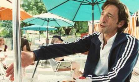 Blue Track Jacket Worn by Adrien Brody as Pat Riley Outfit Winning Time: The Rise of the Lakers Dynasty TV Show