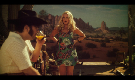 Floral Pattern Groovy Short Dress Worn by Jessica Lowe as Bambi Outfit Minx TV Show