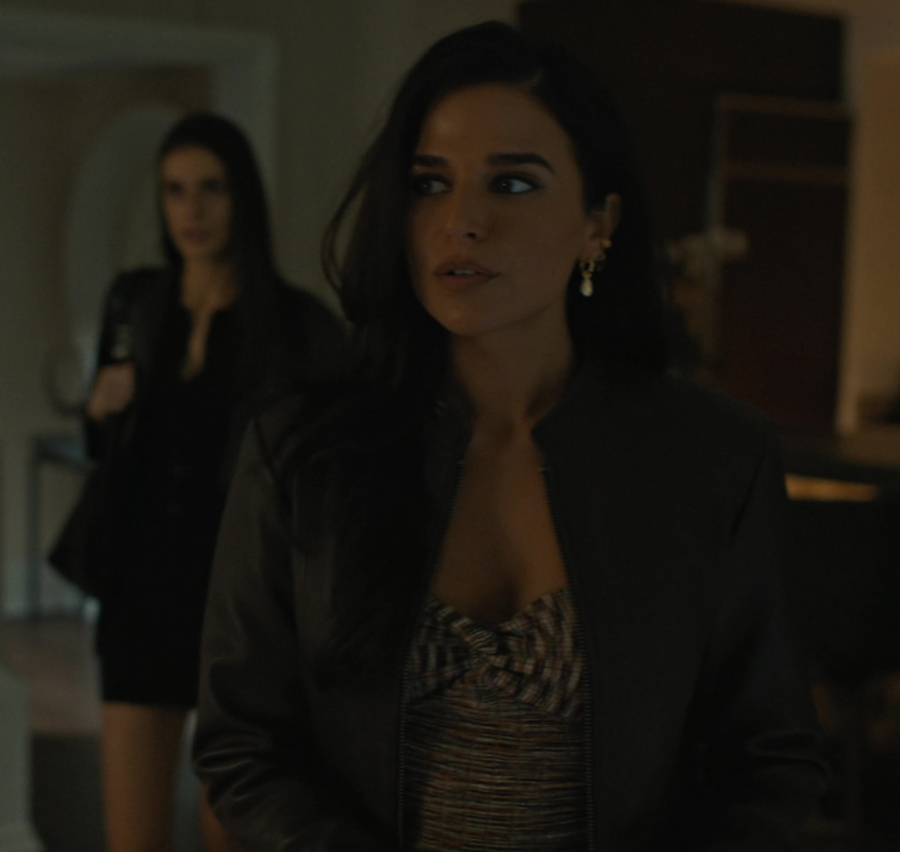 black leather jacket - Stephanie Nur (Aaliyah Amrohi) - Special Ops: Lioness TV Show