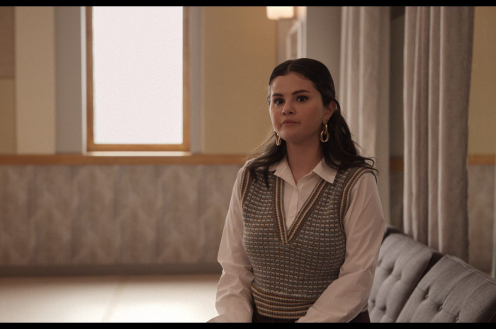 Multi-Colored Mixed Wool Vest Worn by Selena Gomez as Mabel Mora Outfit Only Murders in the Building TV Show