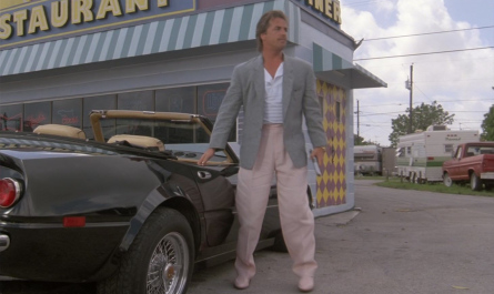 Pastel Pink Pants of Don Johnson as Detective James "Sonny" Crockett Outfit Miami Vice TV Show