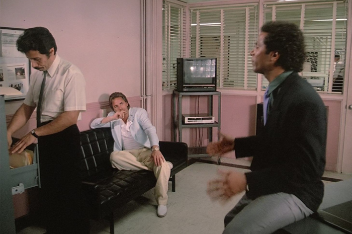 Yellow Pastel Trousers of Don Johnson as Detective James Crockett Outfit Miami Vice TV Show