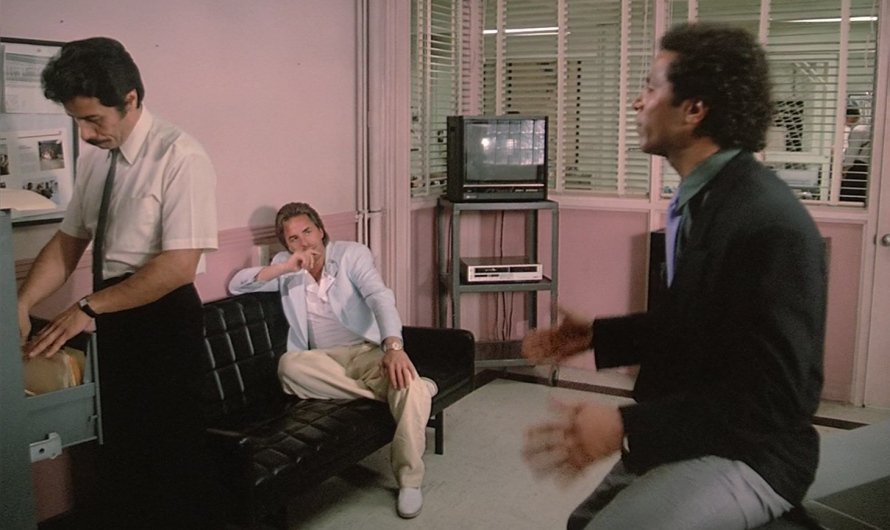 Yellow Pastel Trousers of Don Johnson as Detective James Crockett