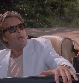 Brown Frame Sunglasses Worn by Don Johnson as Detective James Crockett Outfit Miami Vice TV Show