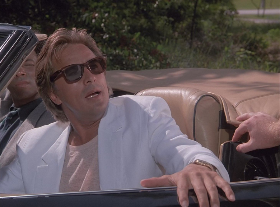 Brown Frame Sunglasses Worn by Don Johnson as Detective James Crockett