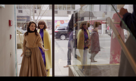 Brown Long Pleated Skirt Worn by Kristin Davis as Charlotte York Goldenblatt Outfit And Just Like That... TV Show