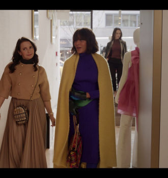 Yellow Long Cape Coat Worn by Nicole Ari Parker as Lisa Todd Wexley Outfit And Just Like That... TV Show