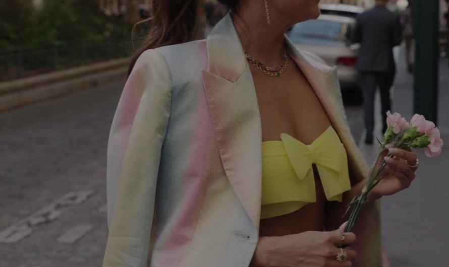 Tie Dye Blazer Worn by Ashley Park as Mindy Chen