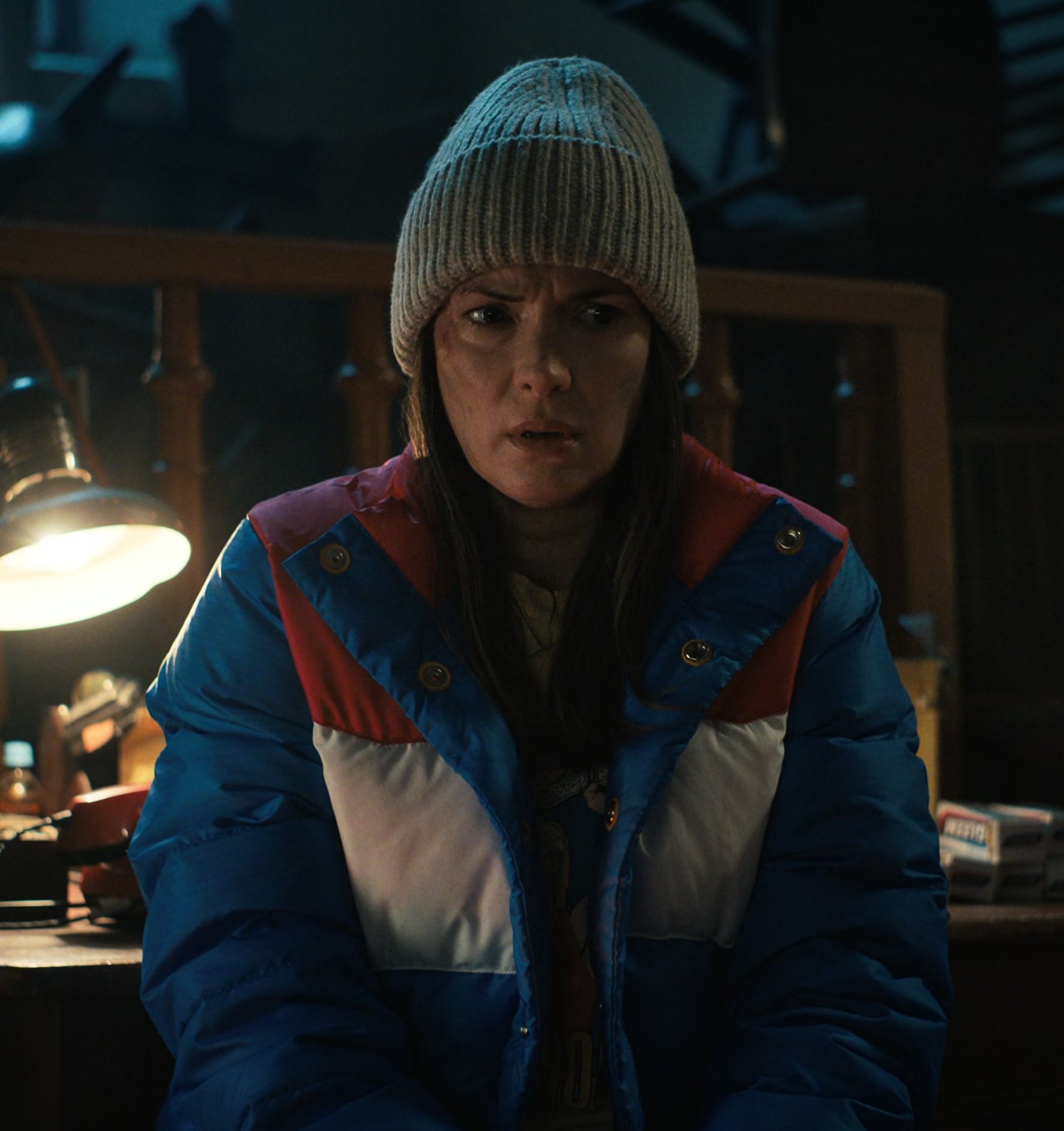 Grey Beanie of Winona Ryder as Joyce Byers