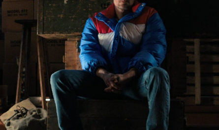 Blue/White/Red Puffer Jacket Worn by David Harbour as Jim Hopper Outfit Stranger Things TV Show