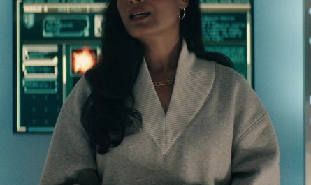 V Neck Sweatshirt Worn by Shelley Conn as Indira Shetty Outfit Gen V TV Show