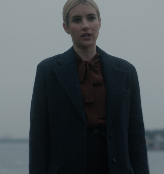 Brushed Wool Blend Oversized Blazer Worn by Emma Roberts as Anna Victoria Alcott Outfit American Horror Story TV Show