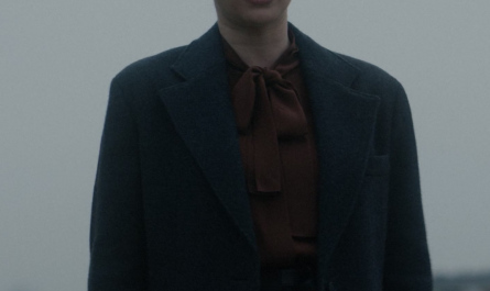 Brushed Wool Blend Oversized Blazer Worn by Emma Roberts as Anna Victoria Alcott Outfit American Horror Story TV Show