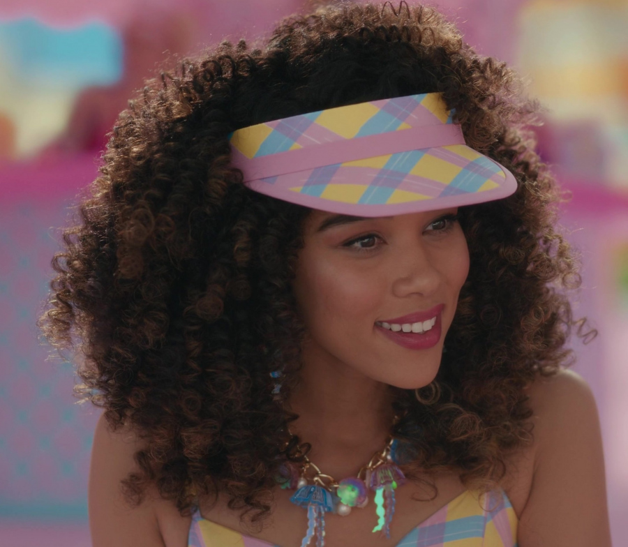 pastel plaid visor cap - Alexandra Shipp) - Barbie (2023) Movie