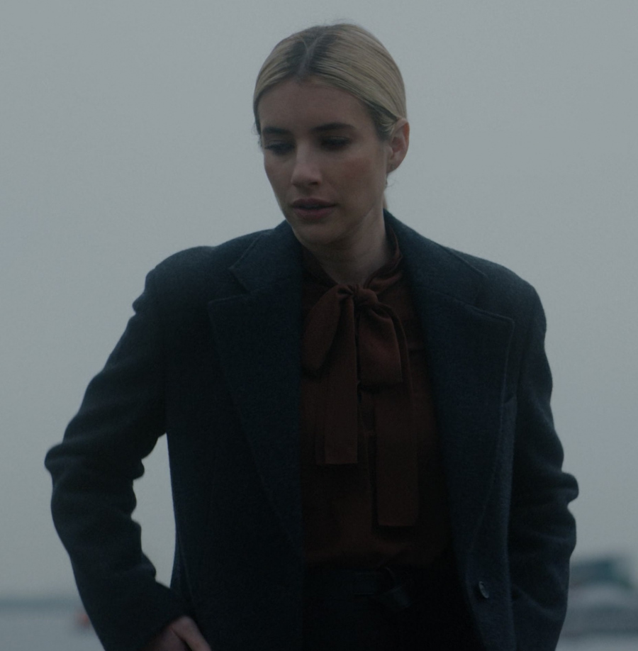 brown bow blouse - Emma Roberts (Anna Victoria Alcott) - American Horror Story TV Show