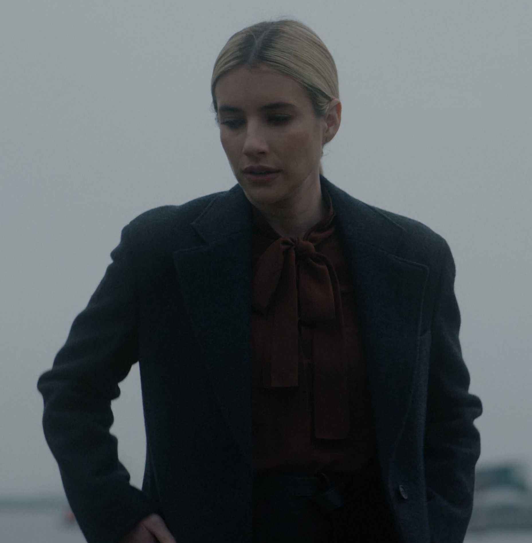 Brown Bow Blouse of Emma Roberts as Anna Victoria Alcott