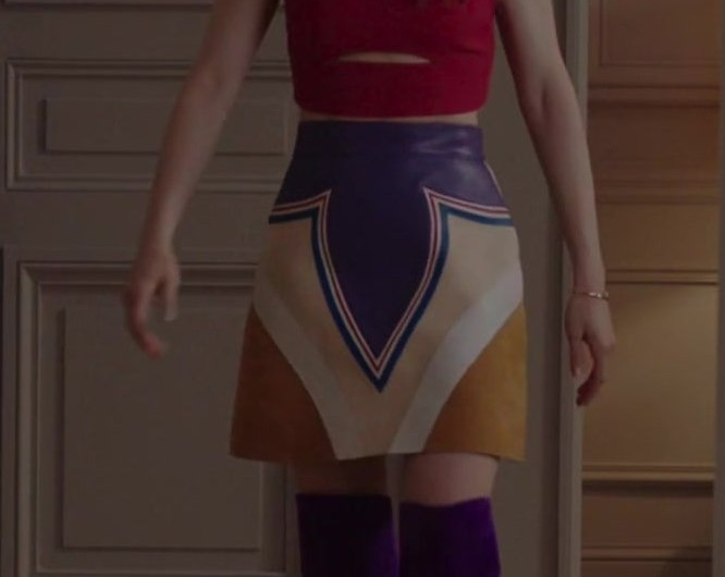 Purple Suede Over-The-Knee High Heel Boots of Lily Collins as Emily Cooper