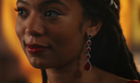 Red Teardrop Earrings of Jaz Sinclair as Marie Moreau Outfit Gen V TV Show