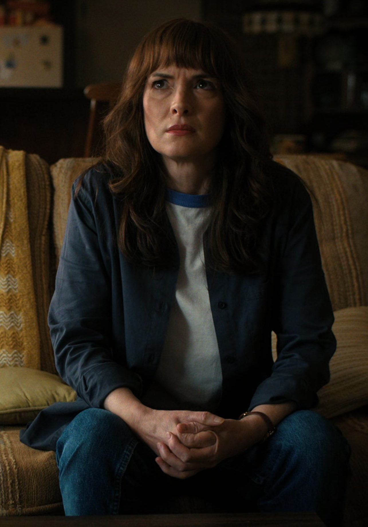 Blue Shirt of Winona Ryder as Joyce Byers