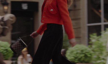 Black Wide Pants of Lily Collins as Emily Cooper Outfit Emily in Paris TV Show