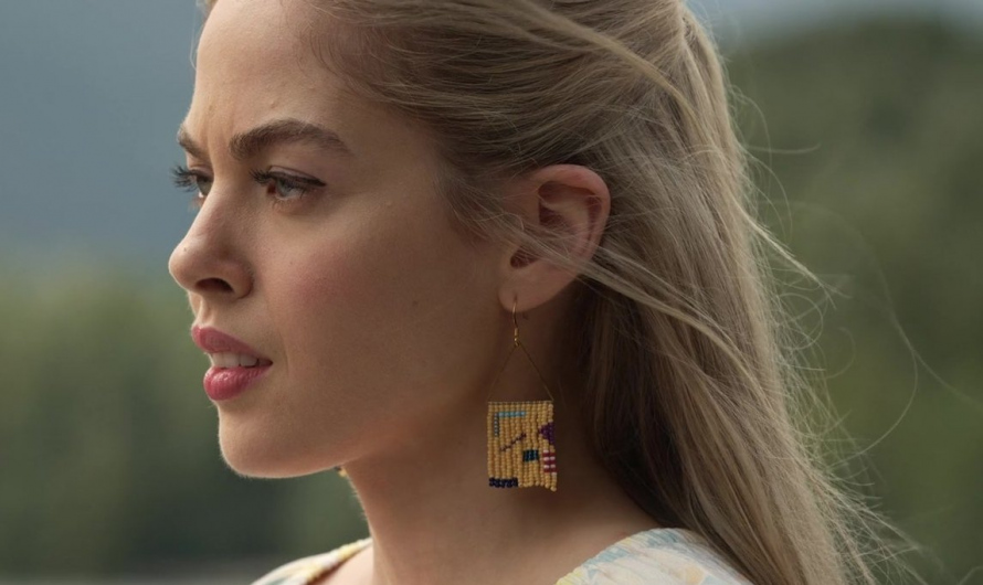 Beaded Drop Earrings of Sarah Dugdale as Lizzie