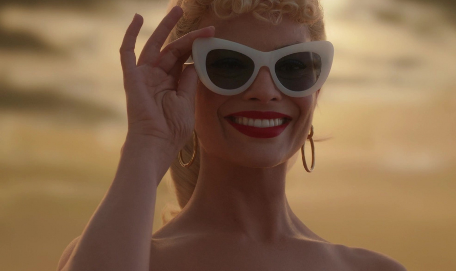 Vintage White Cat Eye Frame Sunglasses Worn by Margot Robbie