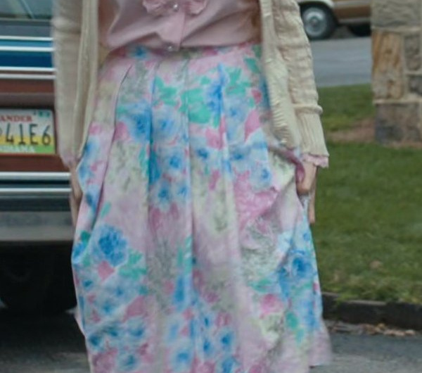 Pink Ruffle Blouse Worn by Maya Hawke as Robin Buckley