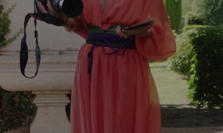V-Neck Long Dress of Philippine Leroy-Beaulieu as Sylvie Outfit Emily in Paris TV Show