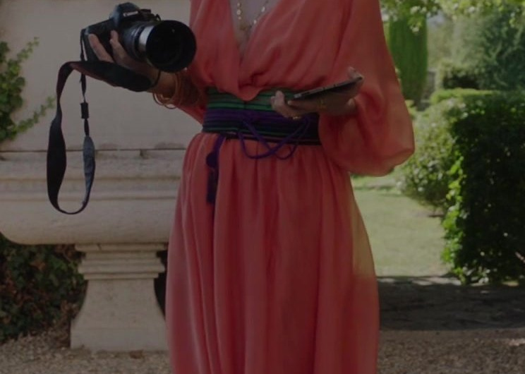 V-Neck Long Dress of Philippine Leroy-Beaulieu as Sylvie