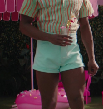 Striped Short Sleeve Shirt Worn by Ncuti Gatwa Outfit Barbie (2023) Movie