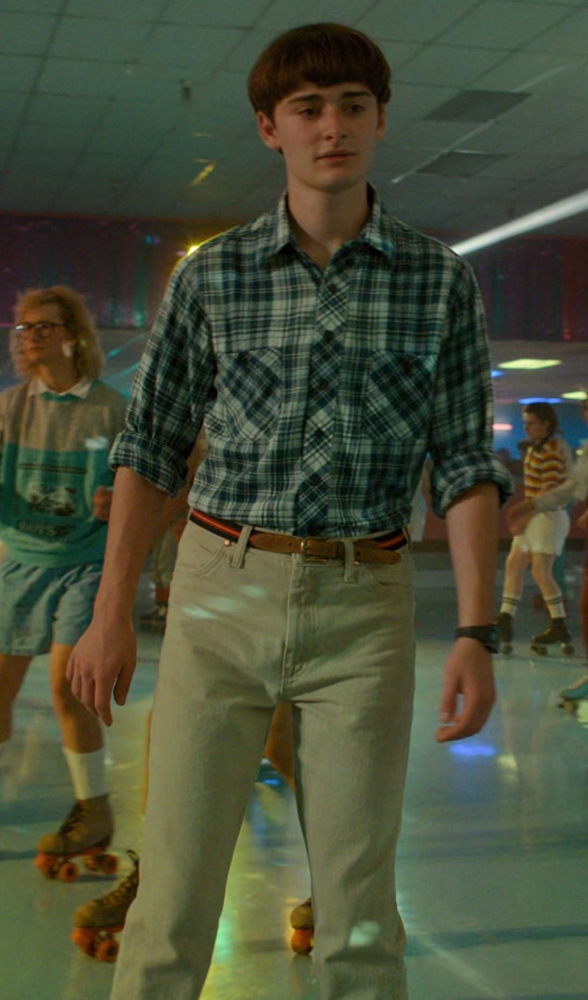 Green Tartan Long Sleeve Shirt of Noah Schnapp as Will Byers from Stranger Things TV Show