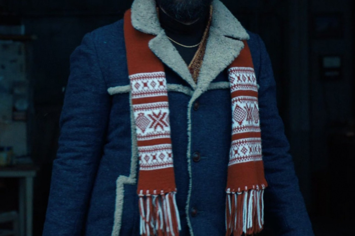 Blue Shearling Coat Worn by Brett Gelman as Murray Bauman Outfit Stranger Things TV Show