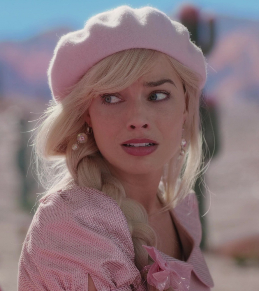 Pink Beret Worn by Margot Robbie from Barbie (2023) Movie
