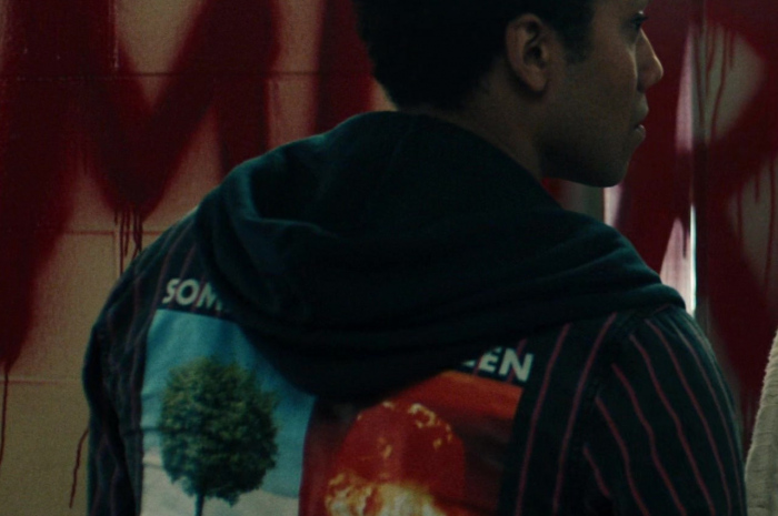 Dystopia Print Hoodie of Chance Perdomo as Andre Anderson Outfit Gen V TV Show