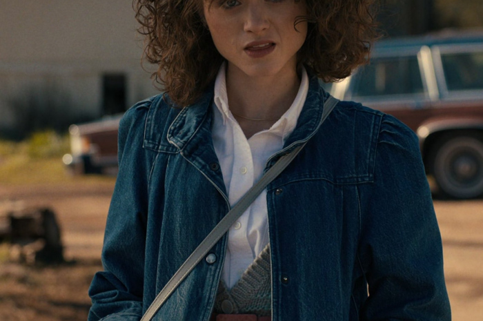 Blue Denim Jacket Worn by Natalia Dyer as Nancy Wheeler Outfit Stranger Things TV Show