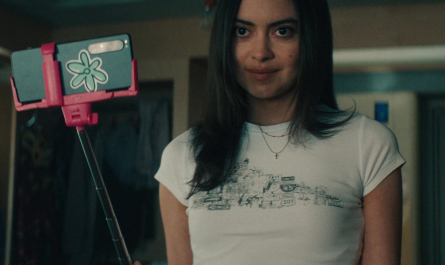 Crop Printed Tee Worn by Maia Jae Bastidas as Justine Outfit Gen V TV Show