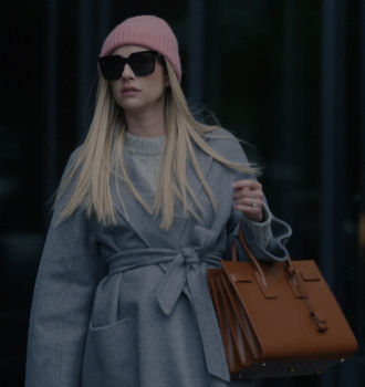 Brown Leather Handbag of Emma Roberts as Anna Victoria Alcott Outfit American Horror Story TV Show