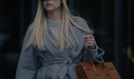 Brown Leather Handbag of Emma Roberts as Anna Victoria Alcott Outfit American Horror Story TV Show