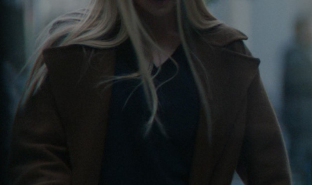 Tobacco Color Coat of Emma Roberts as Anna Victoria Alcott Outfit American Horror Story TV Show