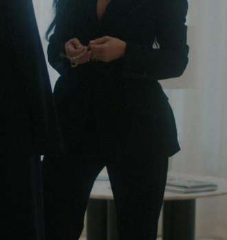Black Pantsuit of Kim Kardashian as Siobhan Corbyn Outfit American Horror Story TV Show