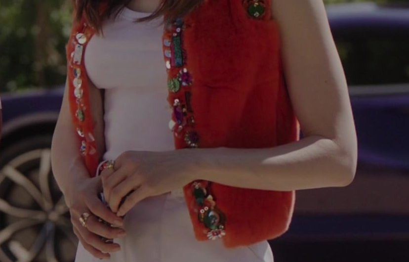 White Shorts of Lily Collins as Emily Cooper