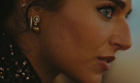 Ball Statement Gold Pearl Earrings of Stephanie Nur as Aaliyah Amrohi Outfit Special Ops: Lioness TV Show