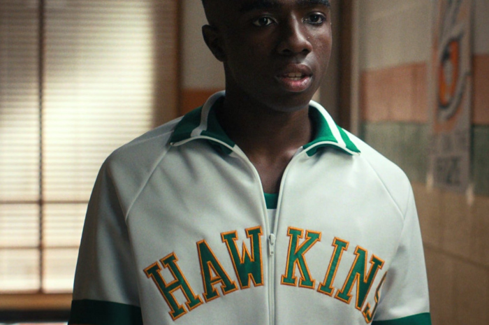 Hawkins Track Jacket Worn by Caleb McLaughlin as Lucas Sinclair Outfit Stranger Things TV Show