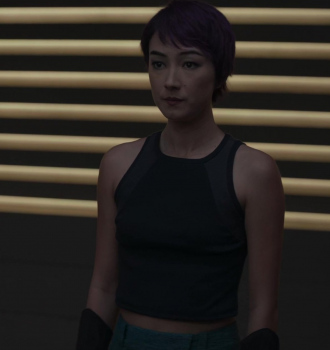 Black Cropped Tank Top of Natasha Liu Bordizzo as Sabine Wren Outfit Ahsoka TV Show