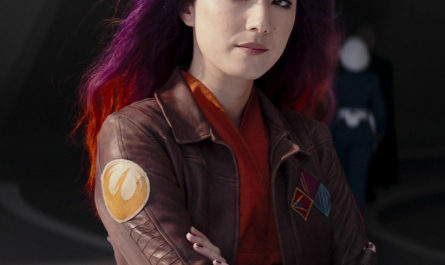 Brown Leather Jacket Worn by Natasha Liu Bordizzo as Sabine Wren Outfit Ahsoka TV Show