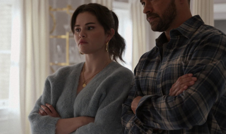 Cashmere Mohair Angora Long Sleeve Cardigan Worn by Selena Gomez as Mabel Mora Outfit Only Murders in the Building TV Show