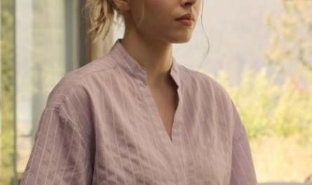 Stripped Cotton Shirt of Sarah Dugdale as Lizzie Outfit Virgin River TV Show