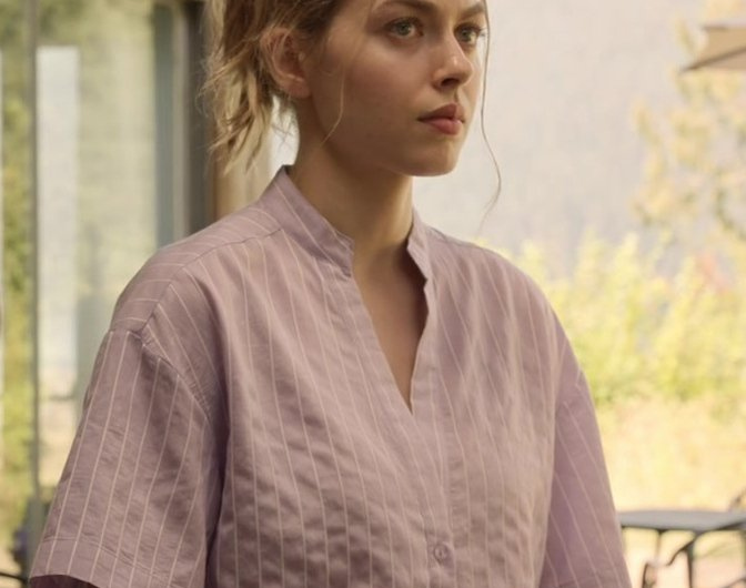 Stripped Cotton Shirt of Sarah Dugdale as Lizzie