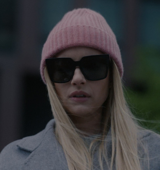 Black Big Square Sunglasses Worn by Emma Roberts as Anna Victoria Alcott Outfit American Horror Story TV Show