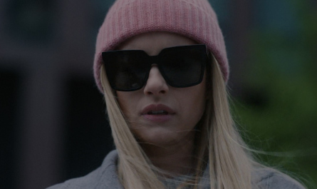 Black Big Square Sunglasses Worn by Emma Roberts as Anna Victoria Alcott Outfit American Horror Story TV Show